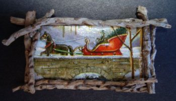 Vintage style sleigh scene
